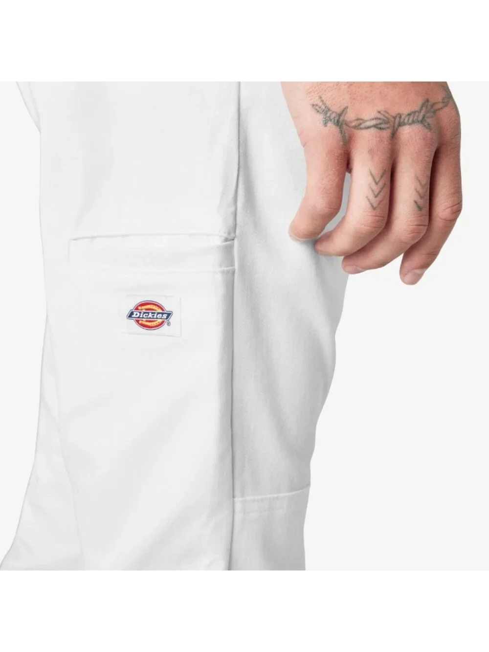 Dickies Men’ Flex Twill Work White Pants Skinny Fit With Straight Leg Size 28X32